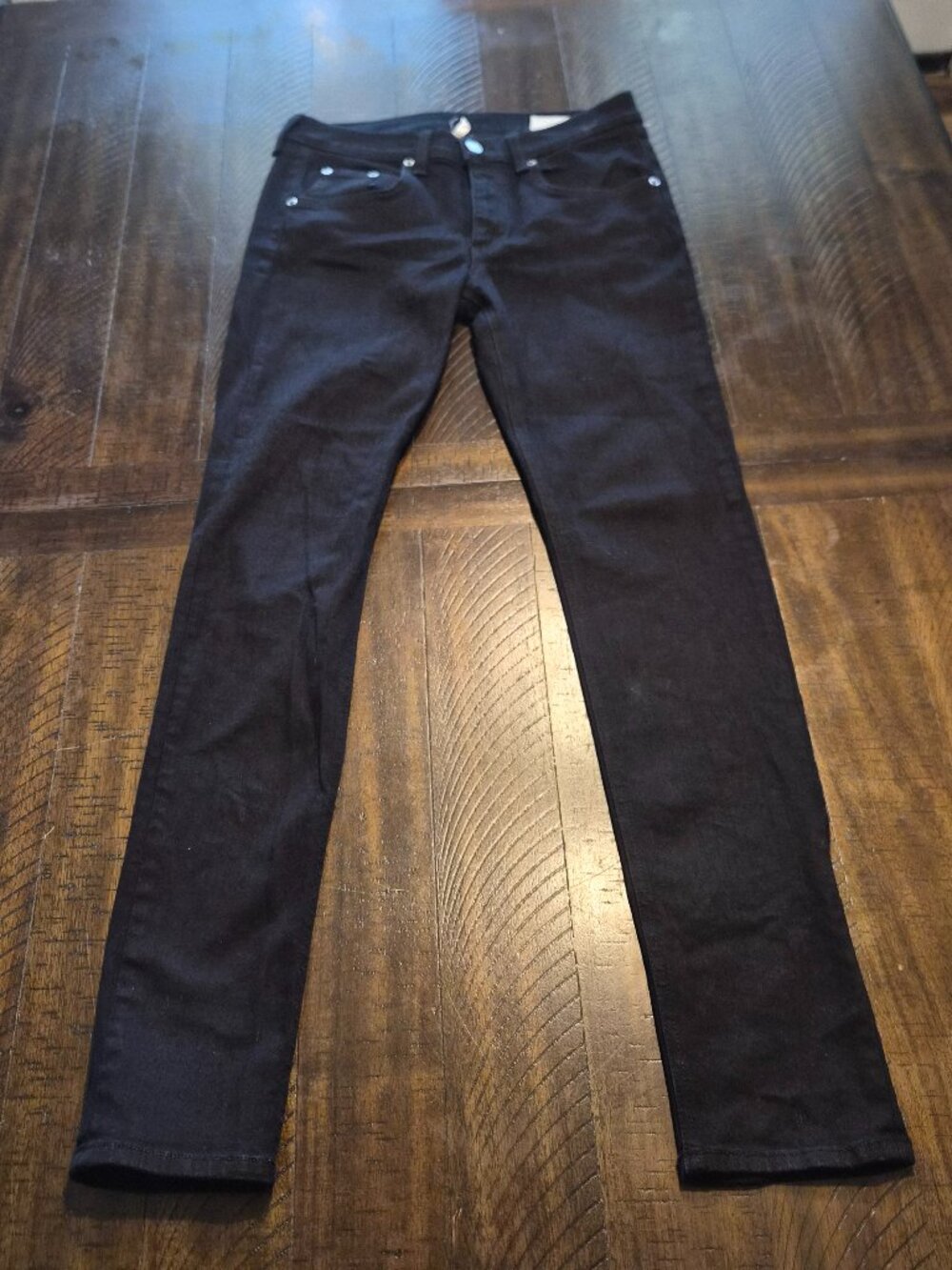 Rag & Bone Jeans Womens Size 27 Black Wash Skinny 5 Pocket Zip W1502K520 G953